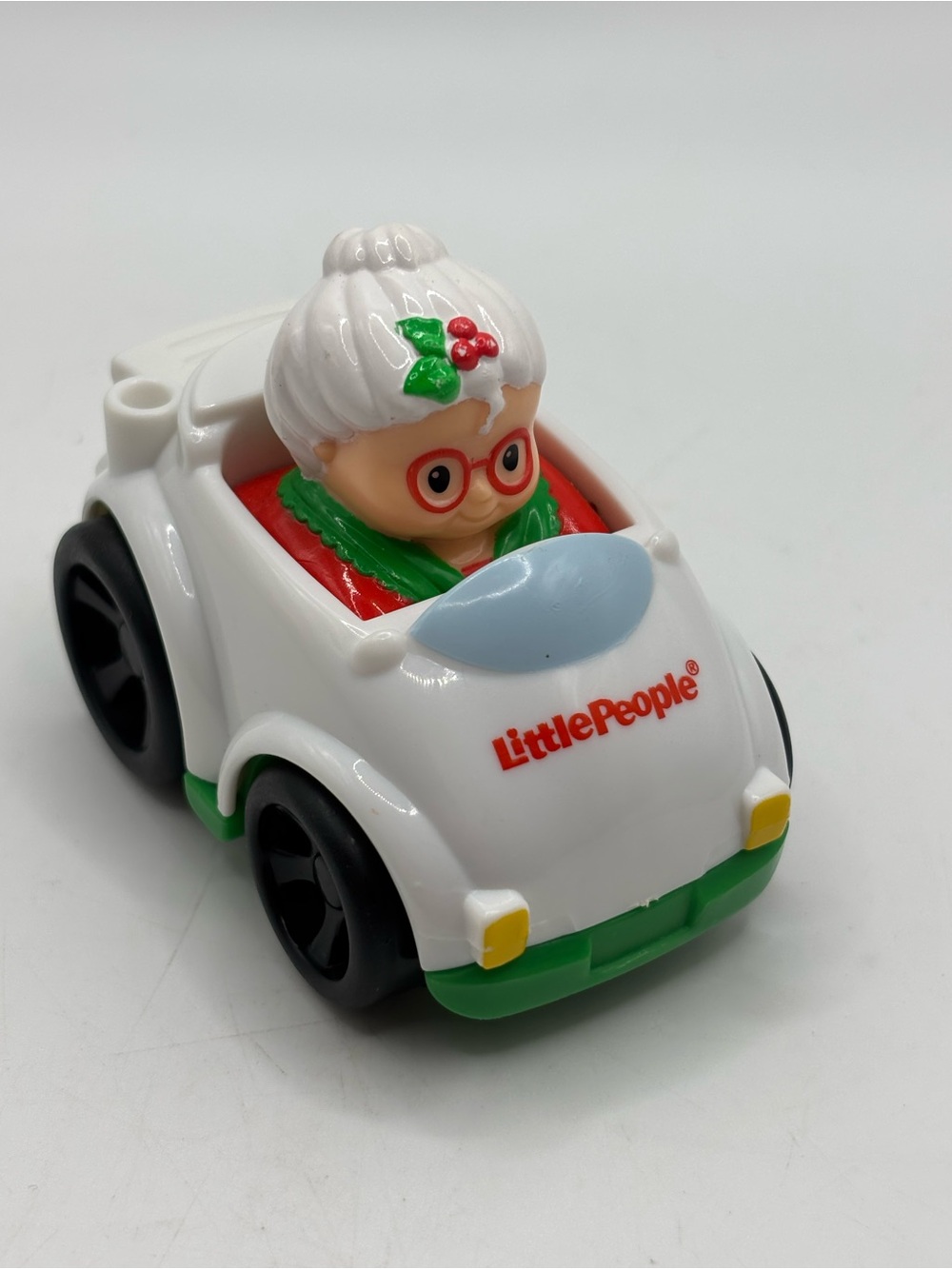 Fisher Price Little People Christmas Mrs. Claus Wheelies Car Hard To Find HTF